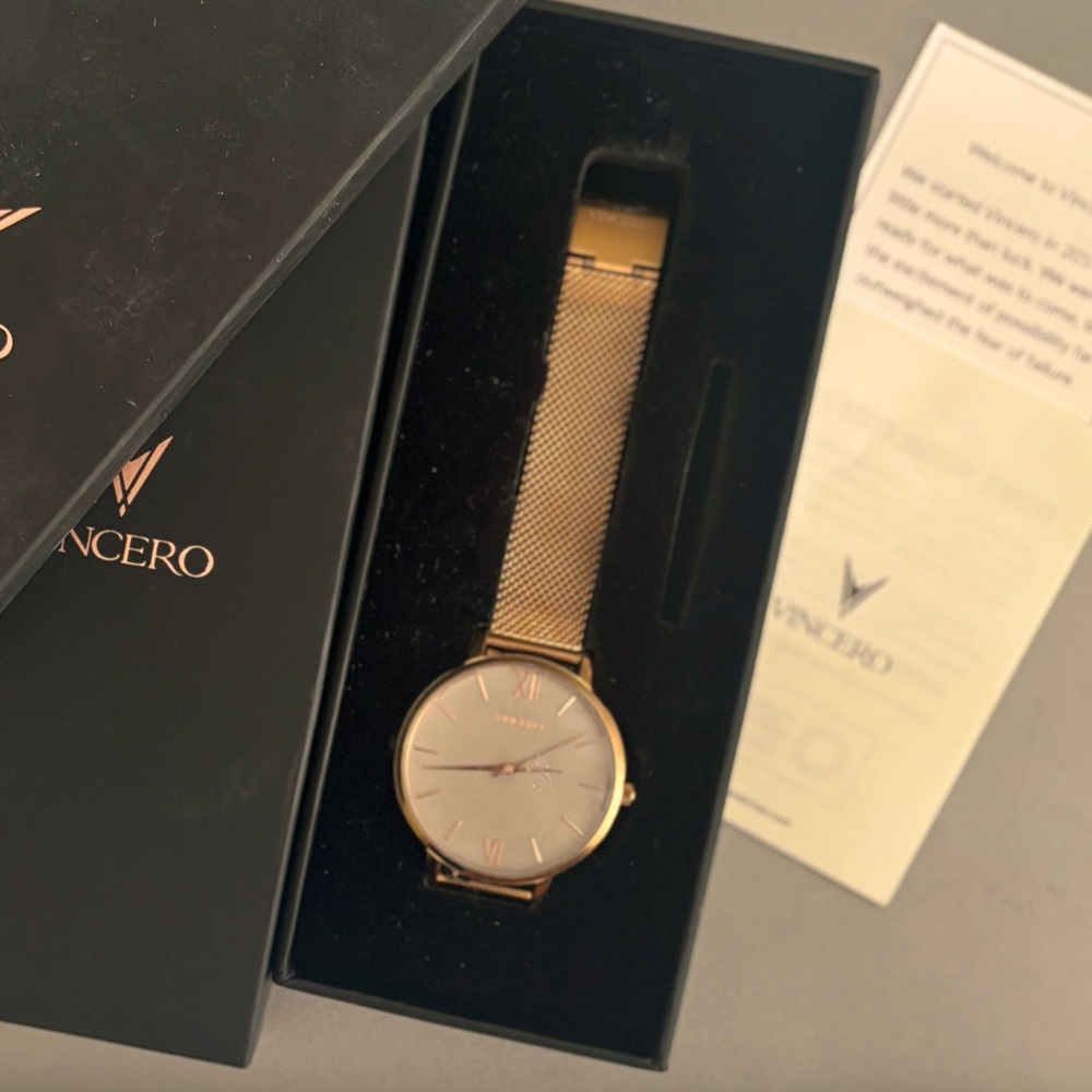 🌹 VINCERO Eros Mesh Rose Gold Watch
